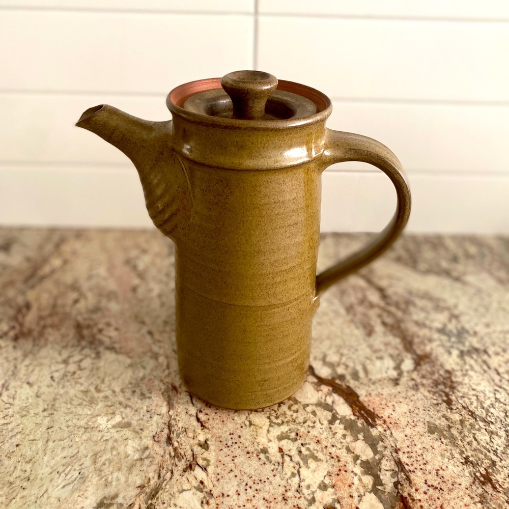 Vintage pottery coffee server.